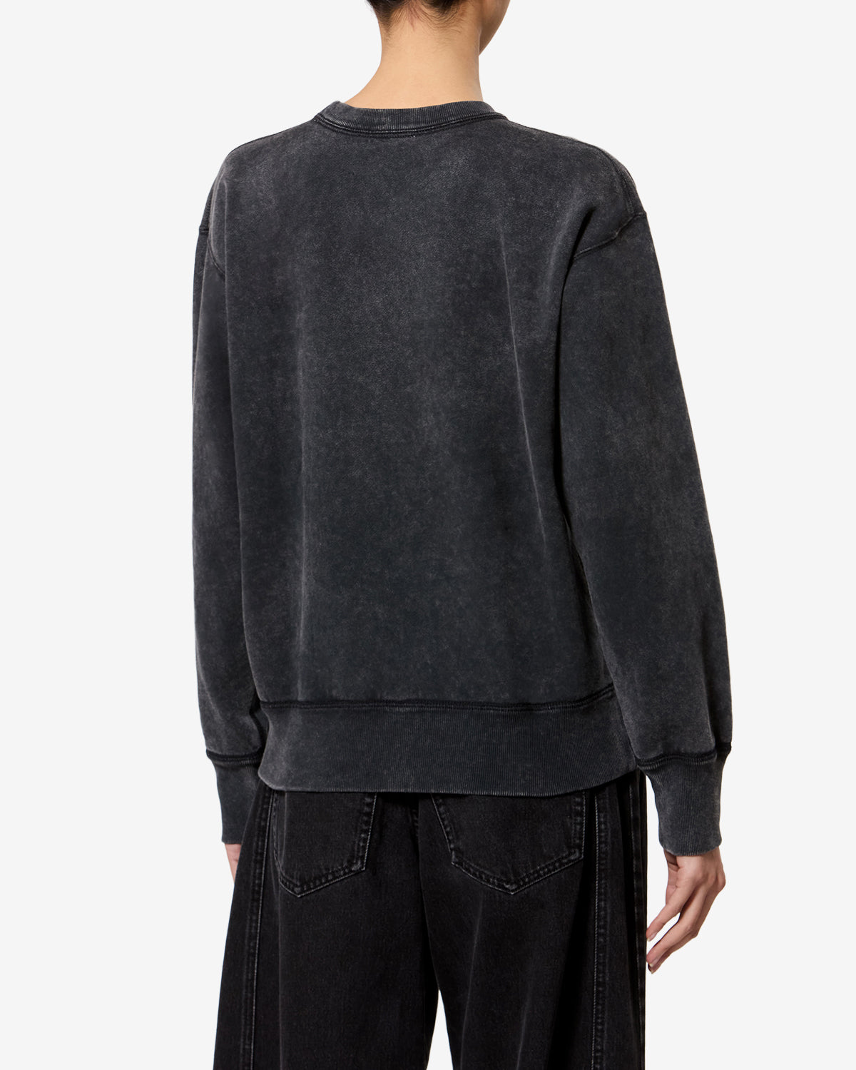 Isabel Marant Rise SW0061 sweat coton noir délavé