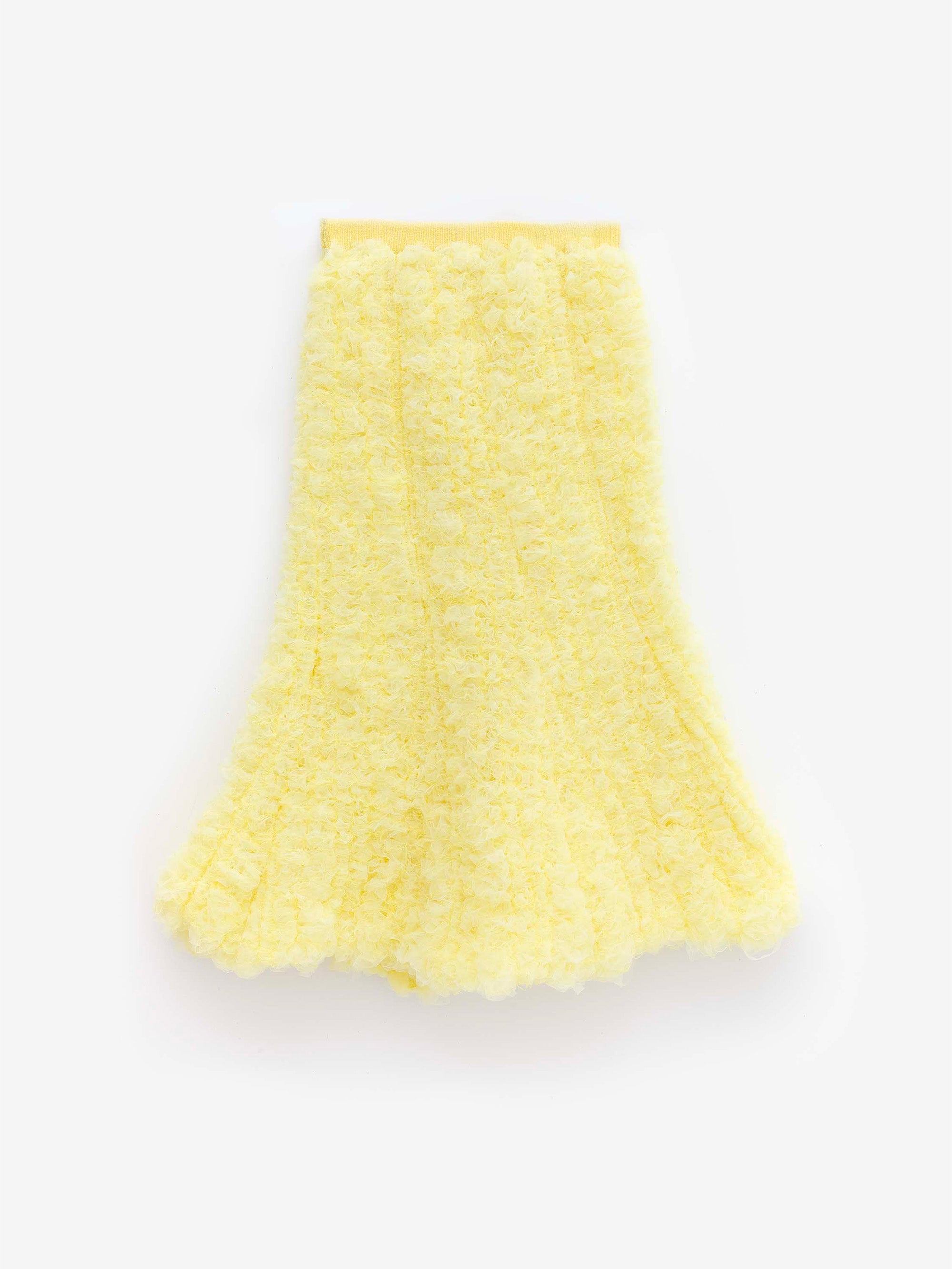 Ester Manas Mesh & Wool Sculptural Midi Skirt jupe laine