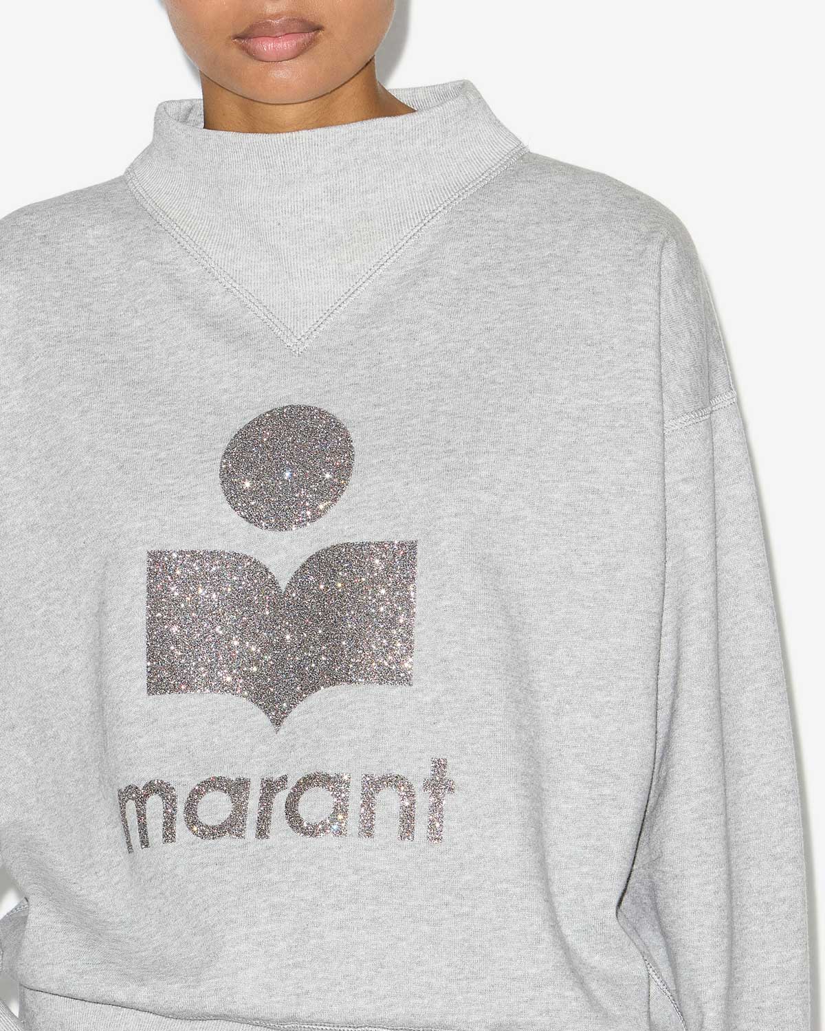 Isabel Marant Moby Sweatshirt Coton Gris-Argenté