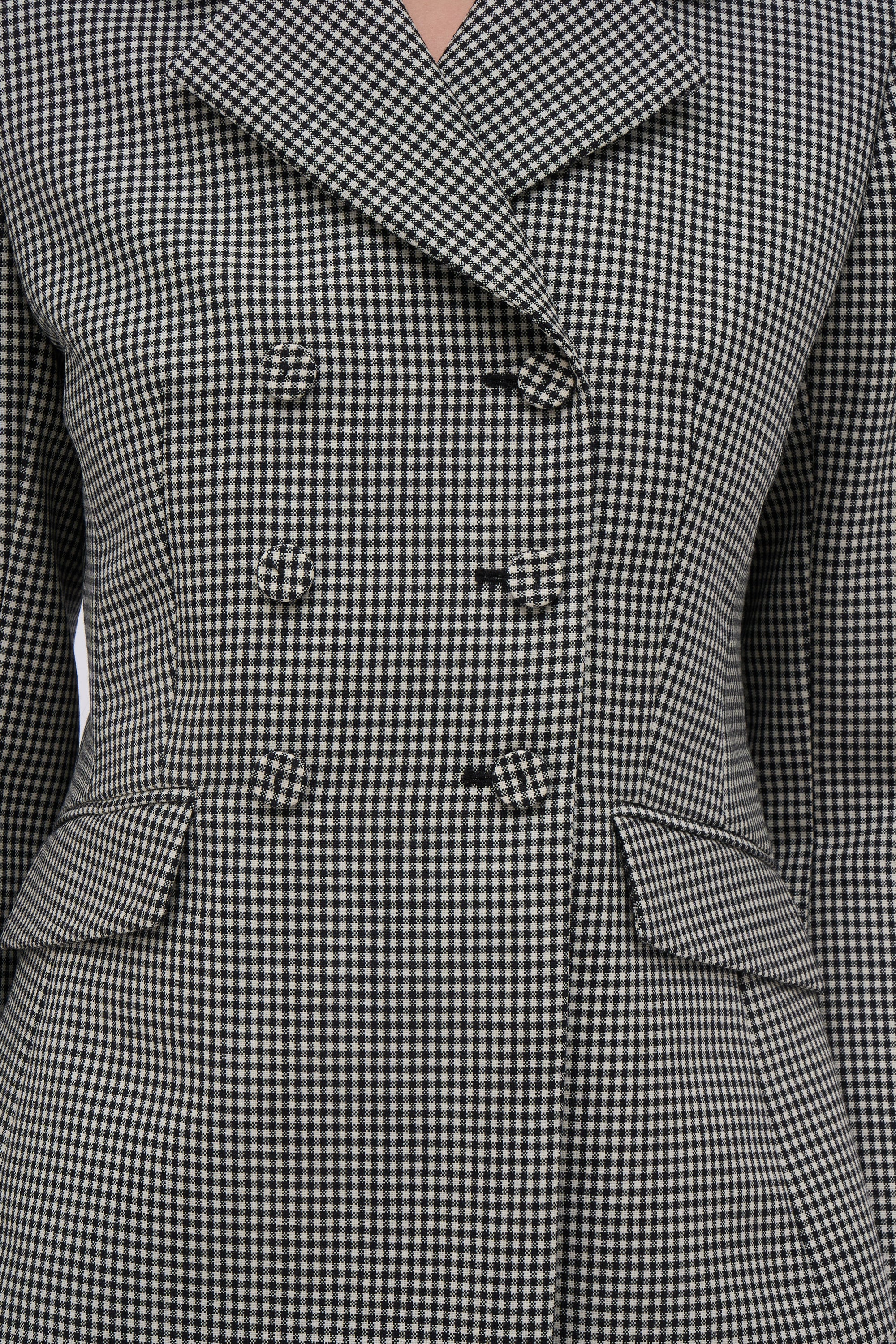Paul & Joe Sabrina veste mohair vichy noir et blanc laine