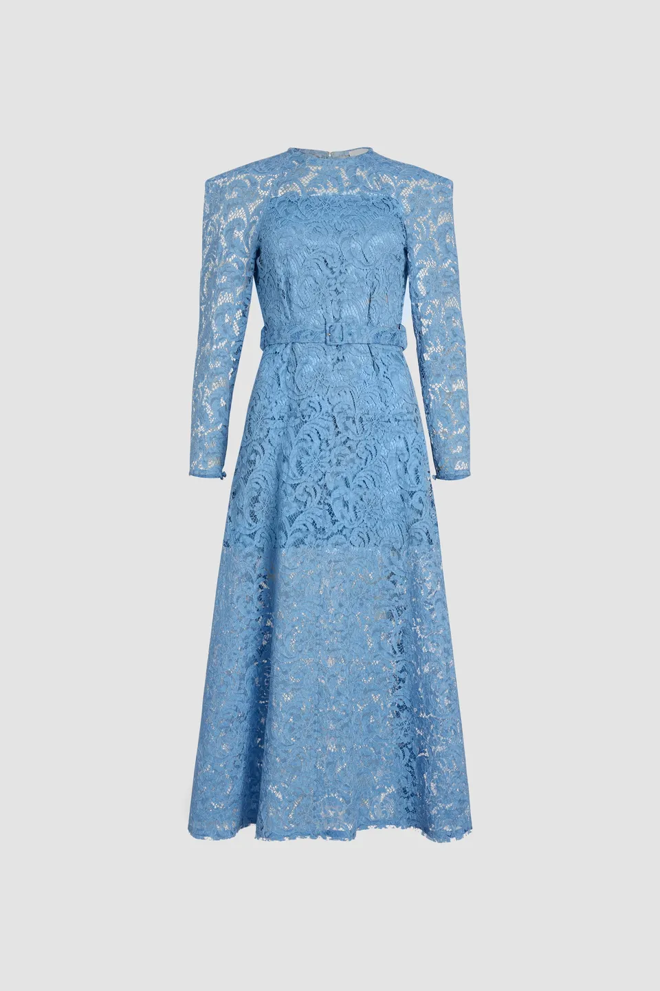 Patou H24DR1460194636B robe maxi Airy Blue dentelle