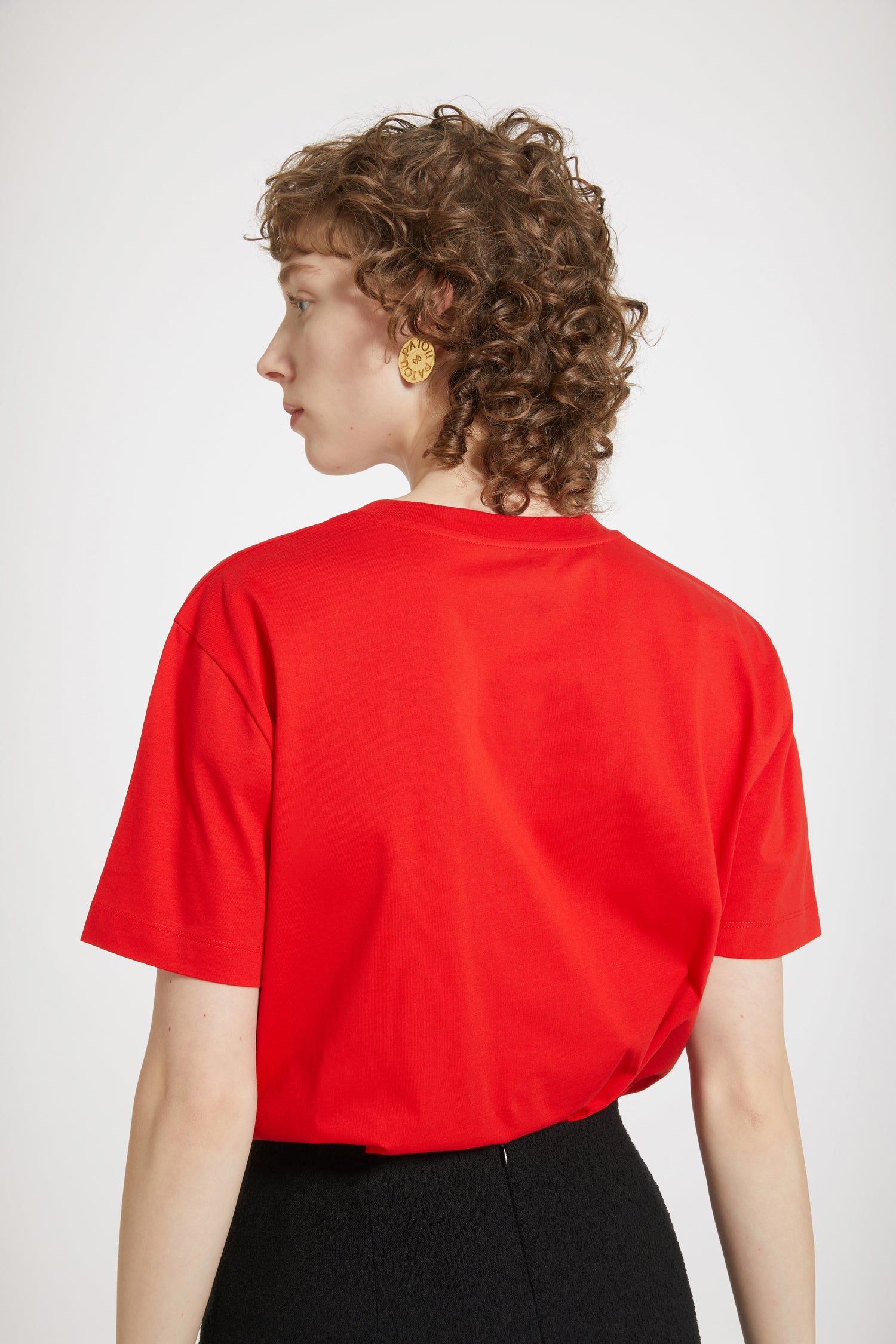 Patou H23JE0299999306R t-shirt logo rouge coton bio