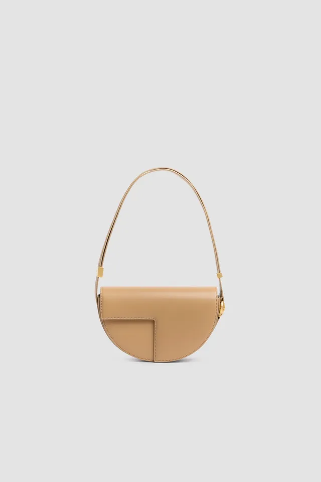 Patou Le Patou BA022 sac cuir sable demi-lune