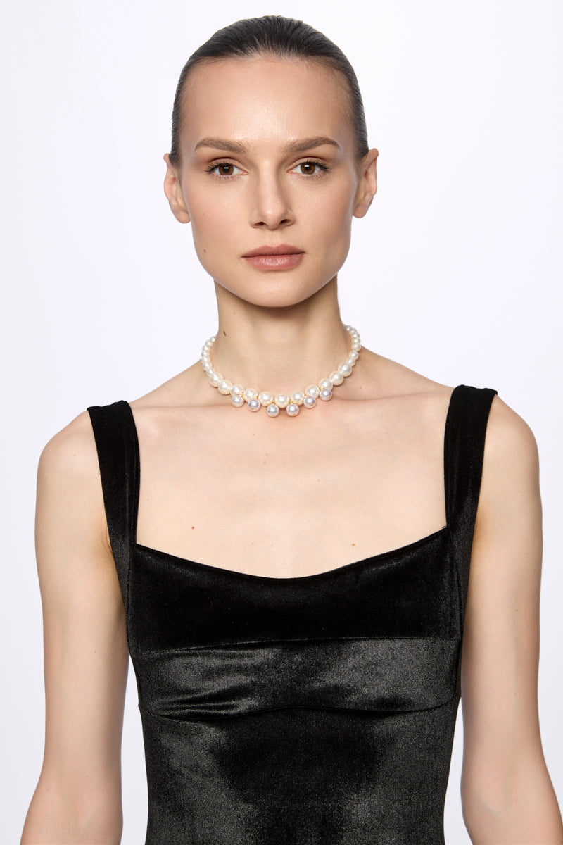 ATU Body Couture Jewelry collier perles dorées nacre U