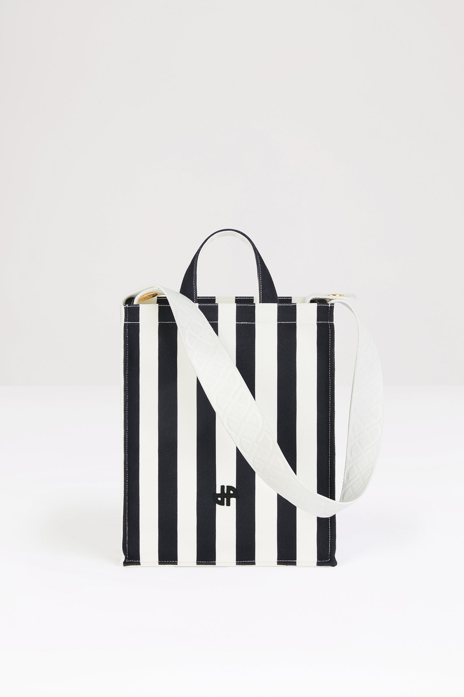 Patou AC062 tote toile coton Mix Black Large Stripes