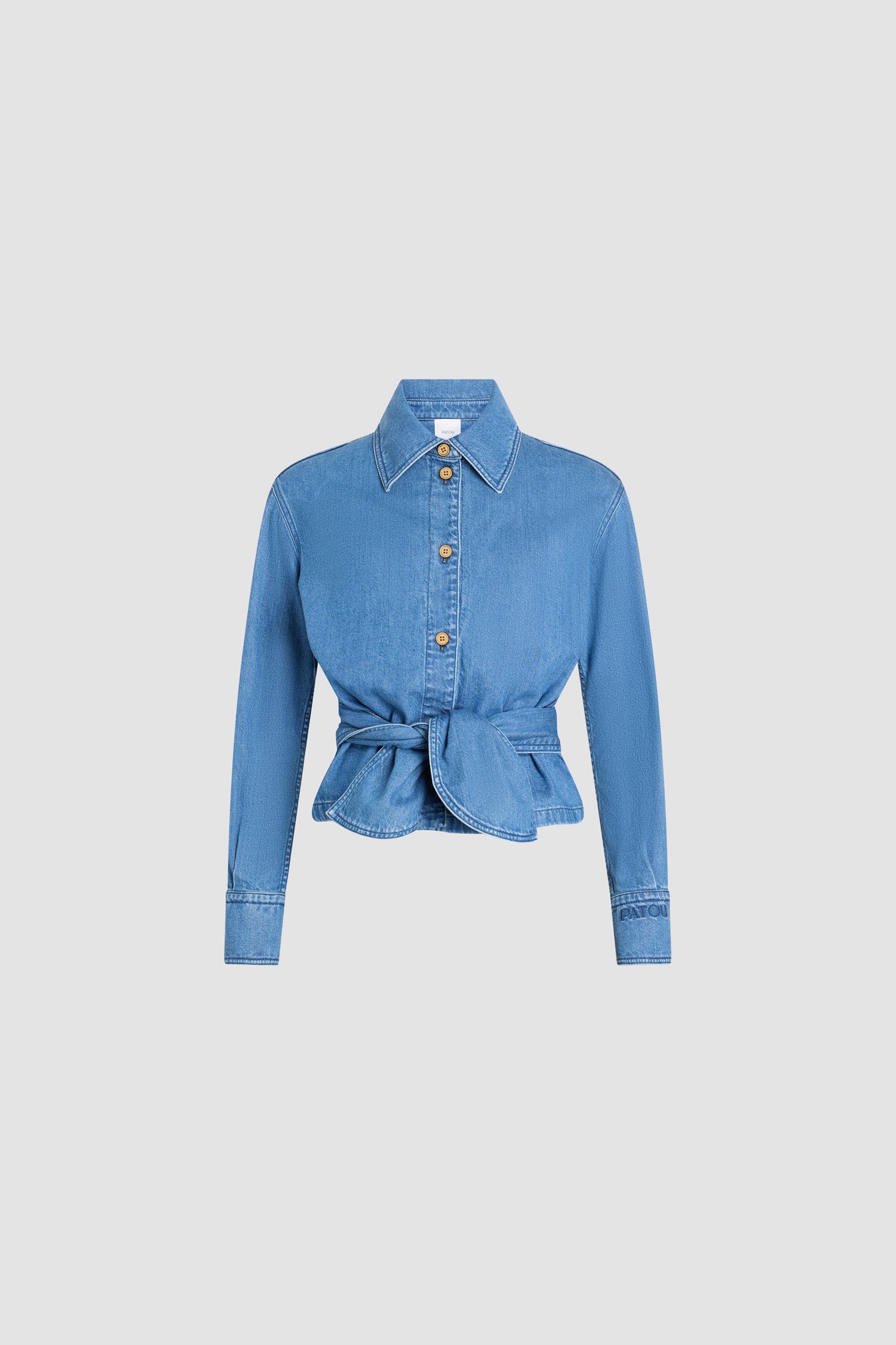 Patou chemise nouée BL062 coton denim Heritage Blue