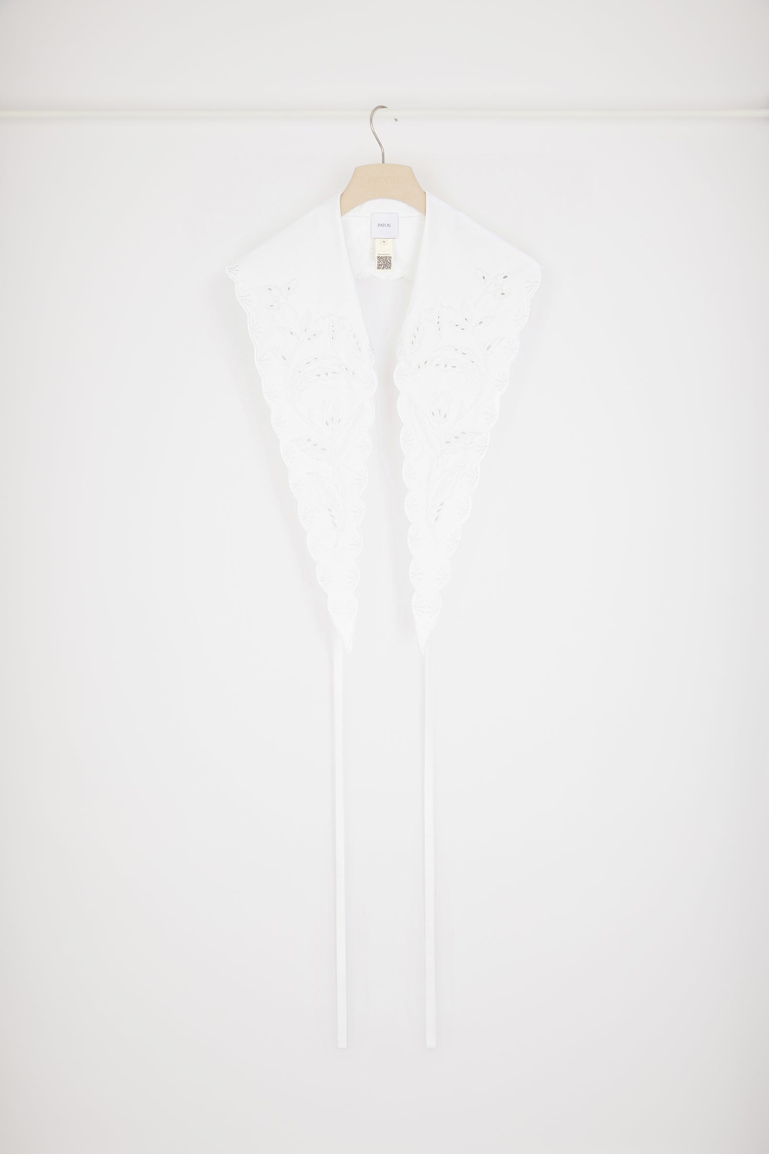 Patou Accessories col H23AC0530017001W blanc coton bio brodé