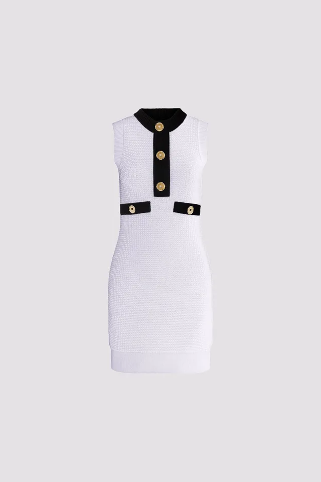 Patou robe blanche sans manches coton XS-XL