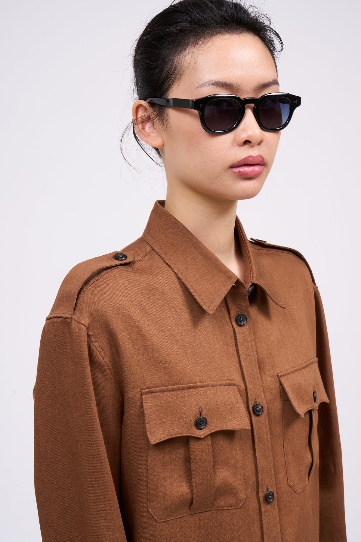 Paul & Joe Aria chemise lin coupe droite twill