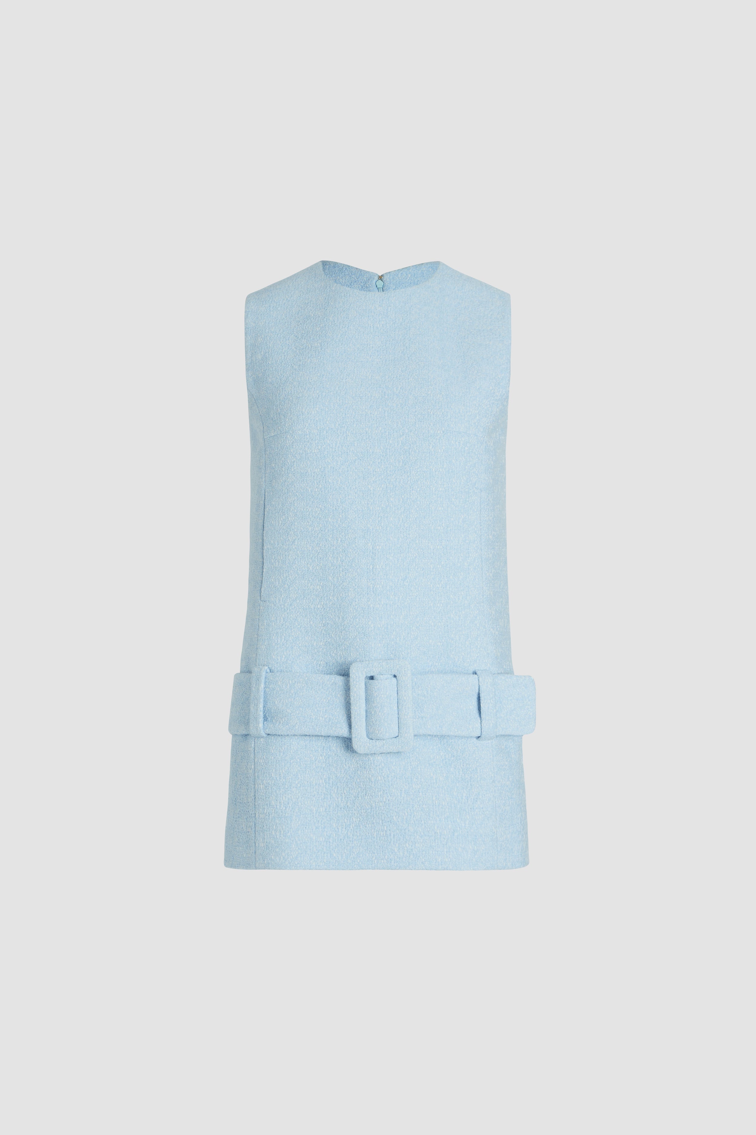 Patou DR160 robe tweed coton bleu Skylight Blue