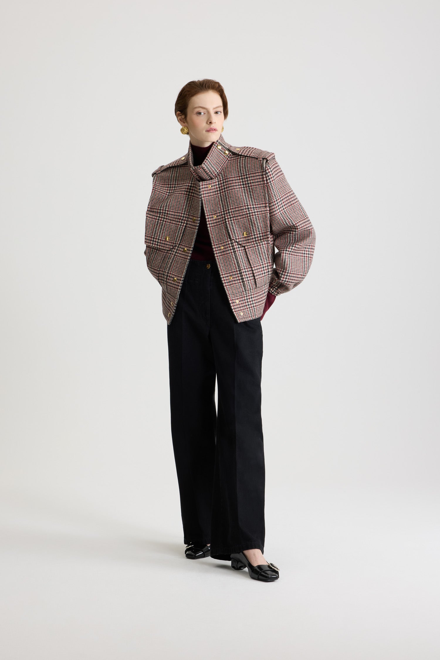 Patou H25OU04002275082 bomber flanelle Prince Of Wales
