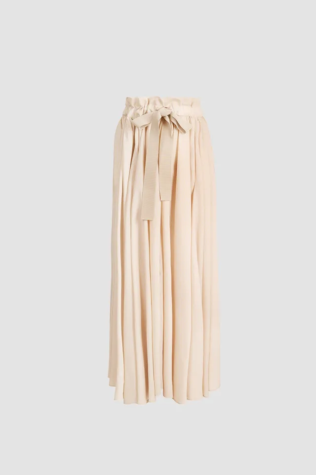 Patou SK117 jupe longue soie rayée Shell Beach taille