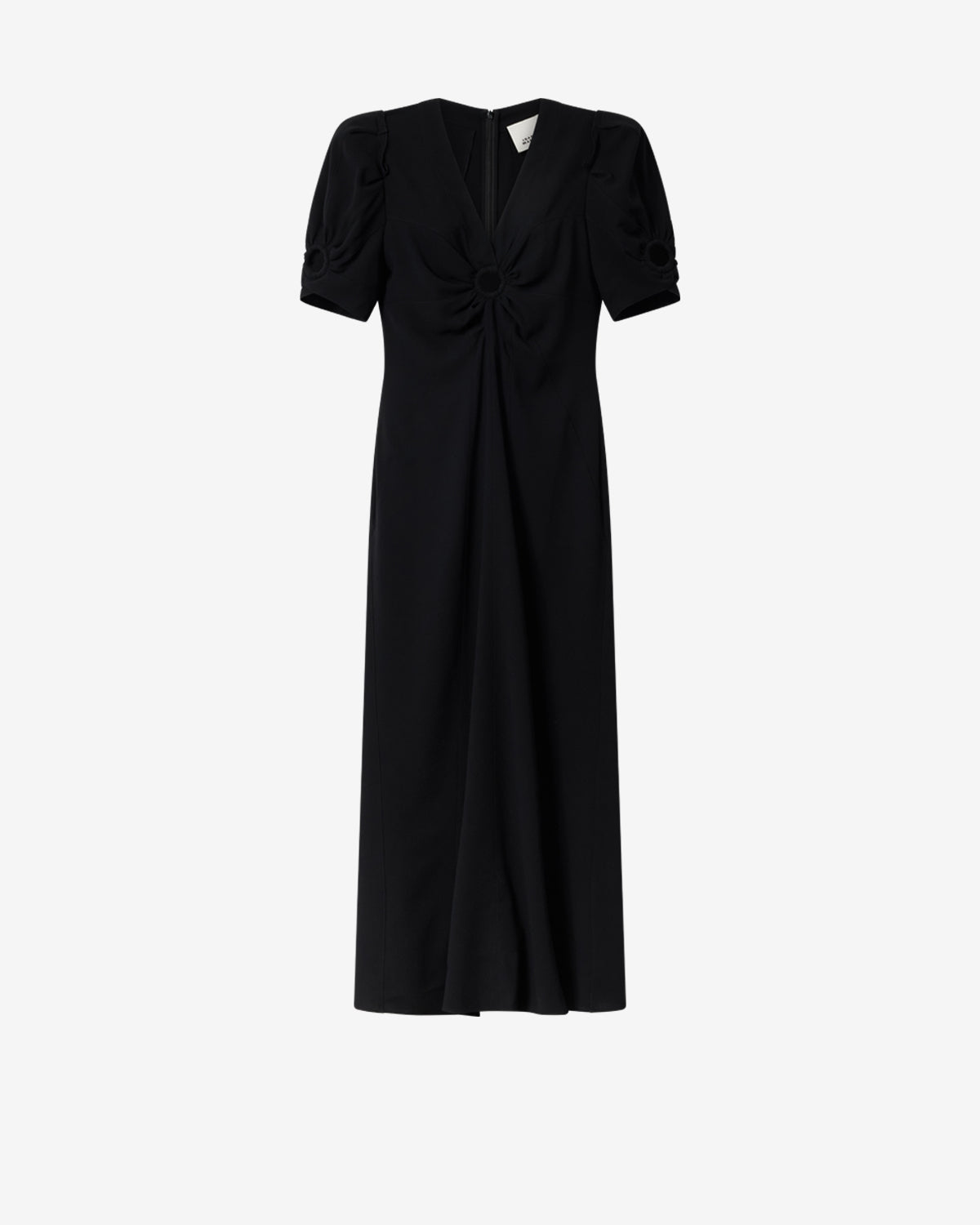 Isabel Marant Surelia robe noire longue drapée