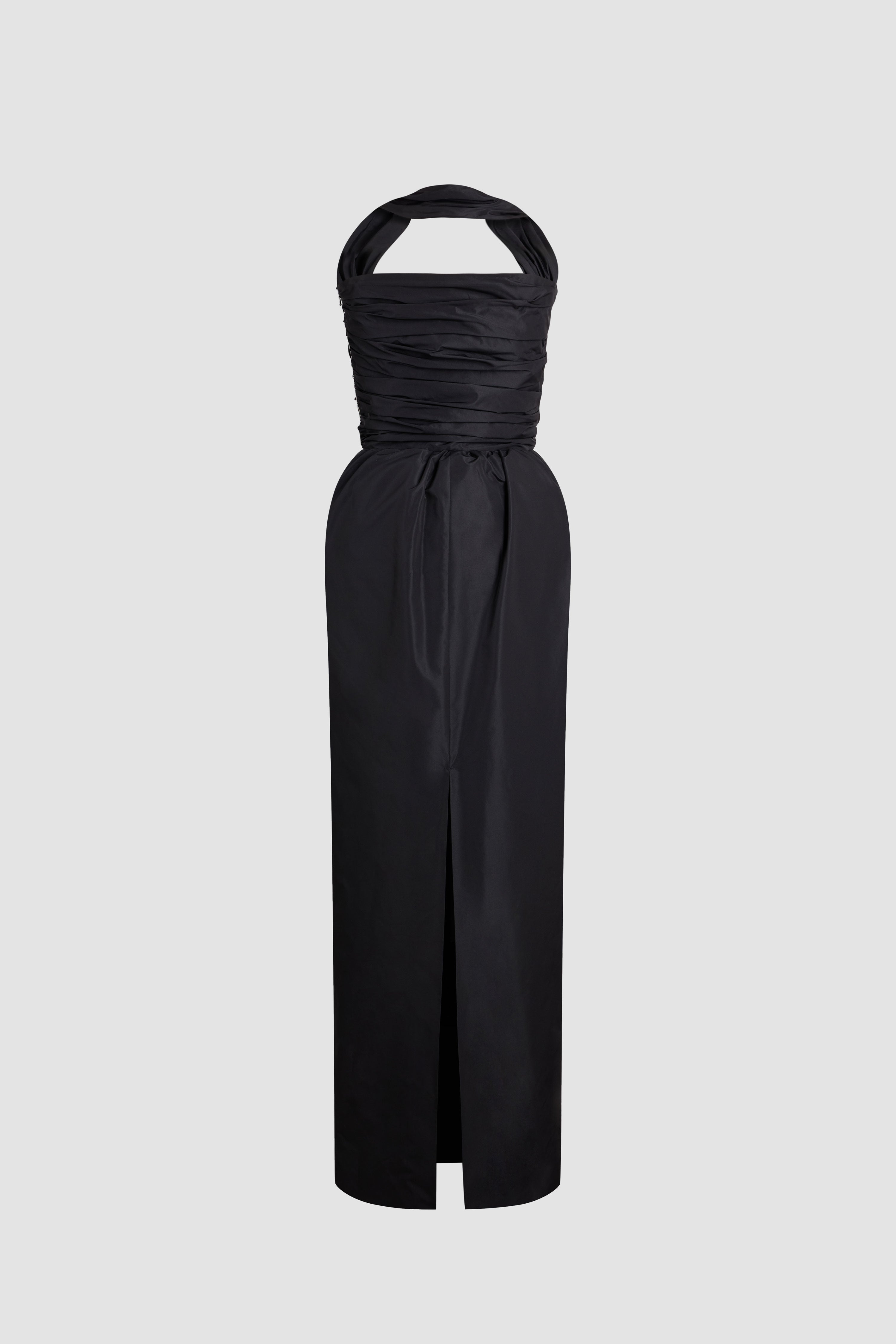 Patou Dresses DR219 robe bustier longue noire recyclée