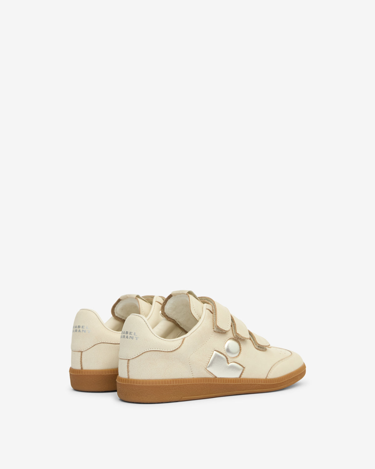 Isabel Marant Beth baskets beige cuir velcro