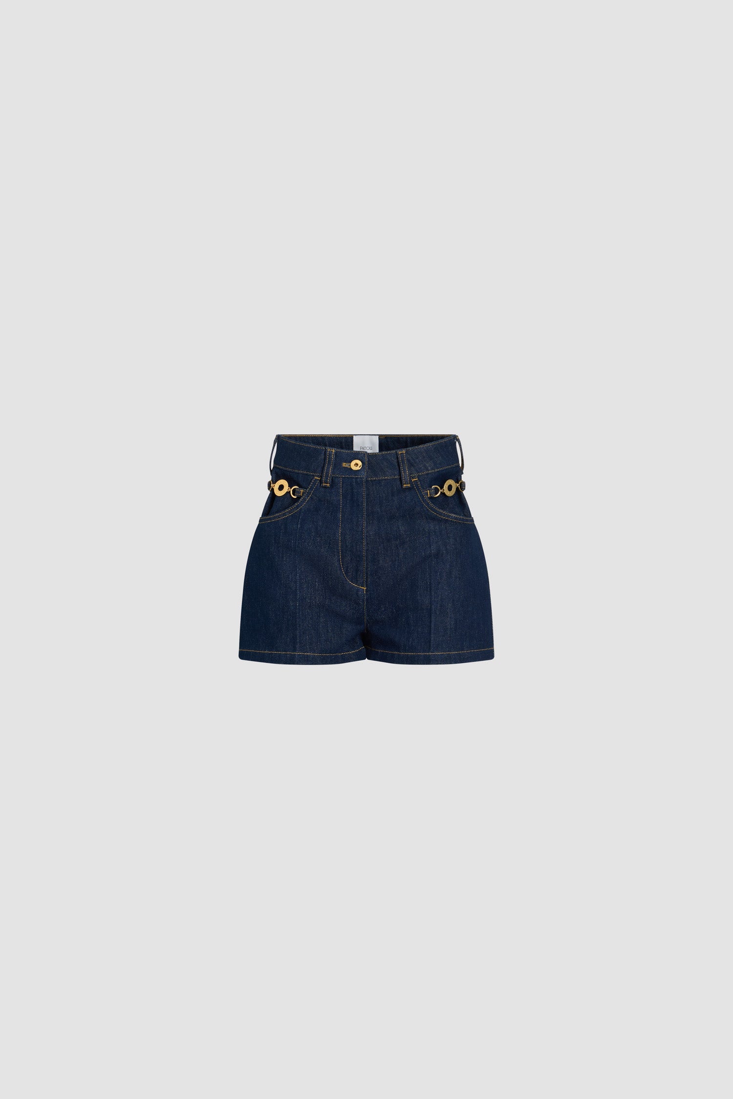 Patou Denim TR035 mini short jean Rodeo Blue coton