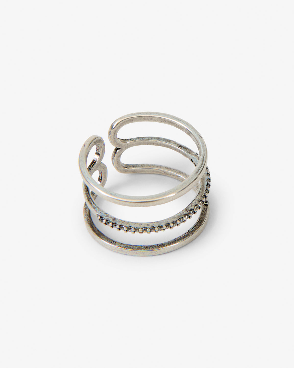 Isabel Marant Lauren BG0026FA bague laiton argent strass