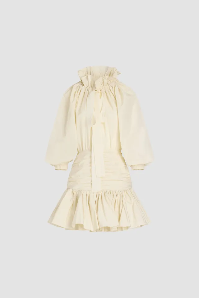 Patou robe mini faille recyclée ivoire 34