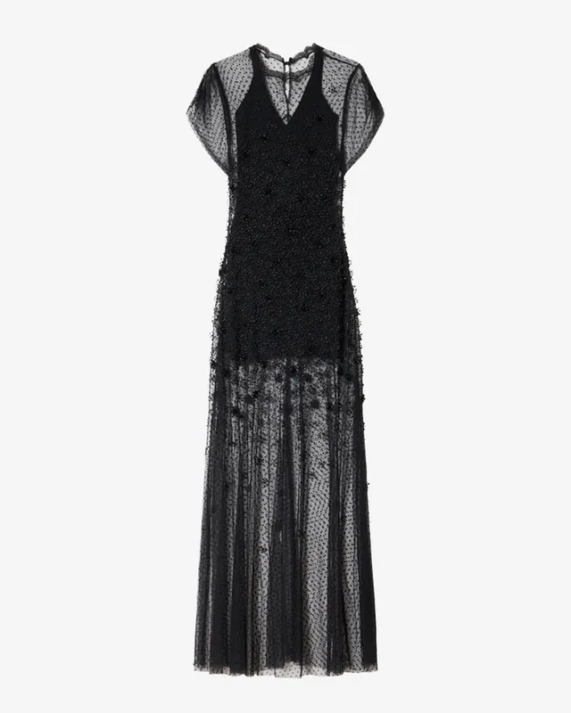 Isabel Marant Otalia RO1220FB-D4J18I robe dentelle noire