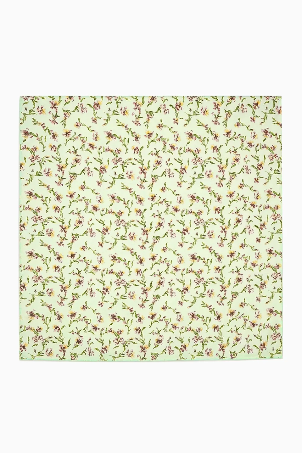 Ulla Johnson Chiara foulard soie menthe 120x120 fleurs