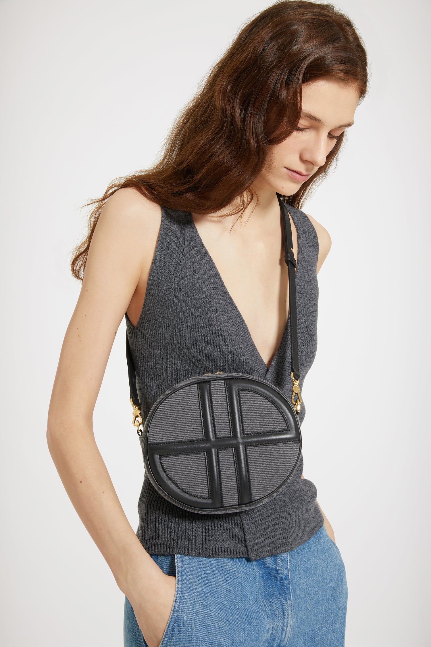 Patou BA005 sac JP denim coton bio anthracite
