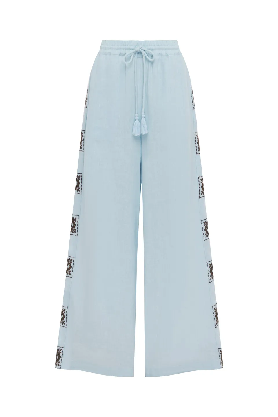 Alemäis Grace pantalon large 10 lin européen brodé