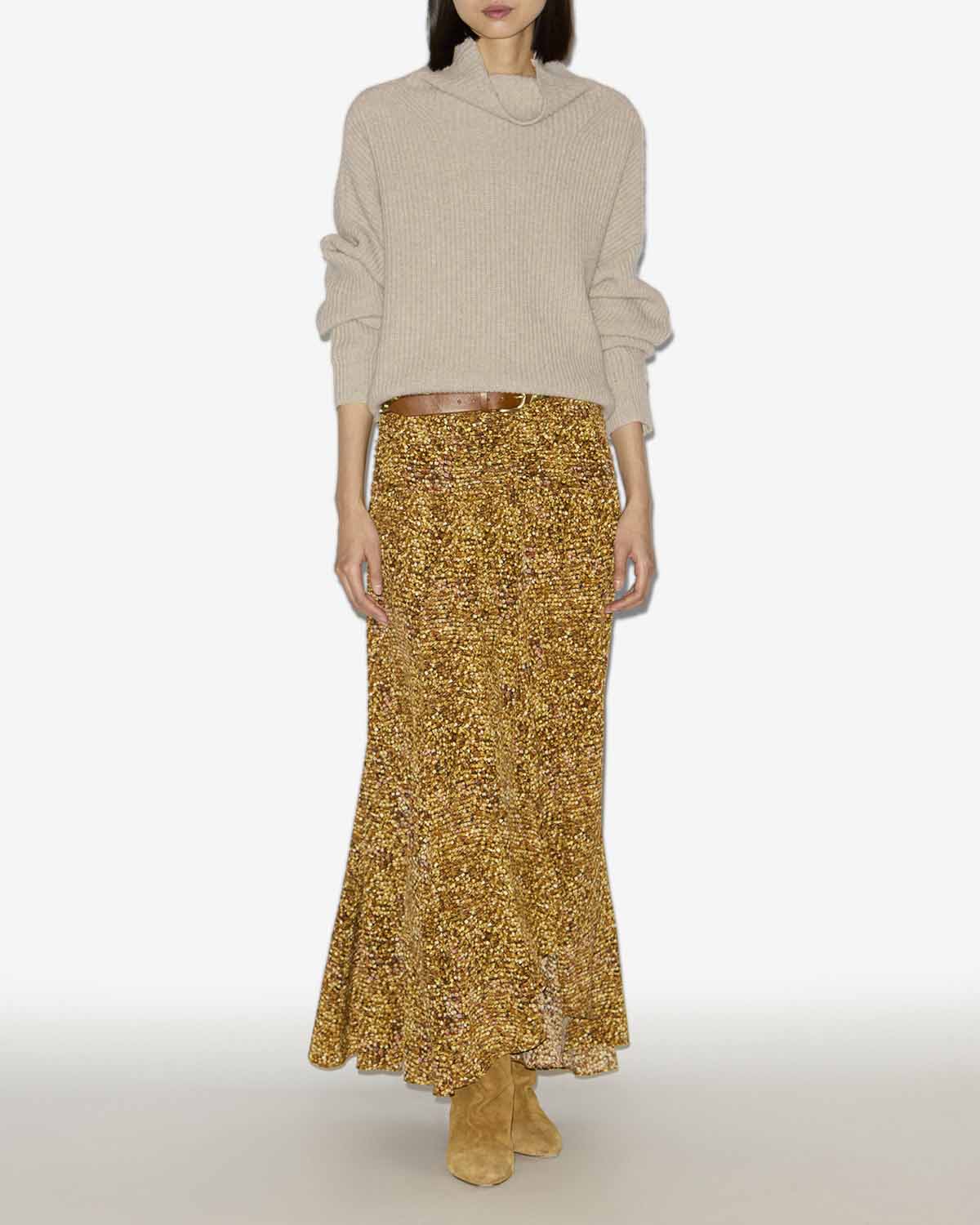 Isabel Marant Brooke pull beige laine mérinos cachemire