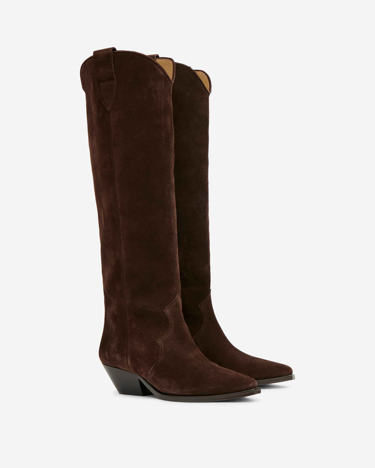 Isabel Marant Denvee bottes santiag chocolat