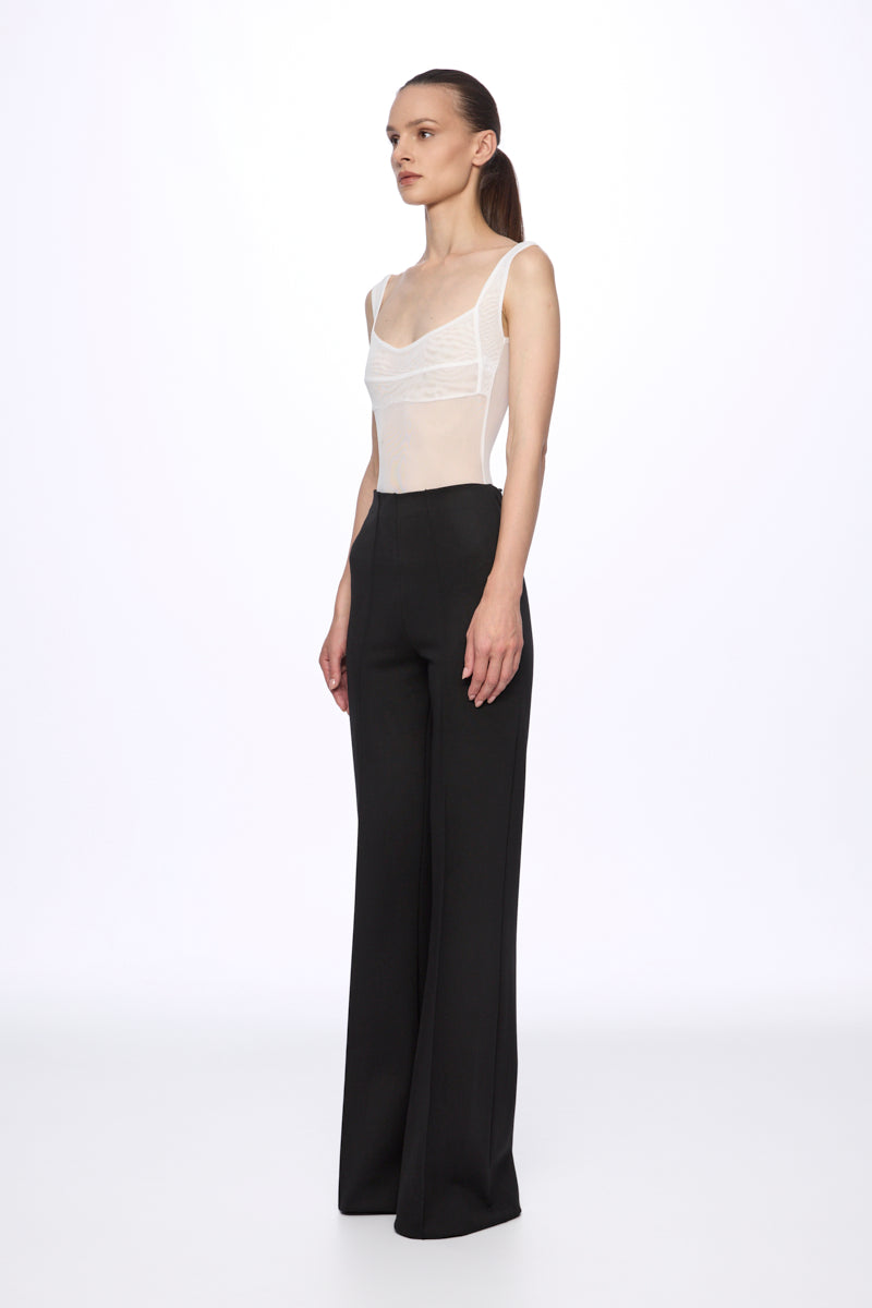 ATU Body Couture bodysuit corset mesh blanc col carré
