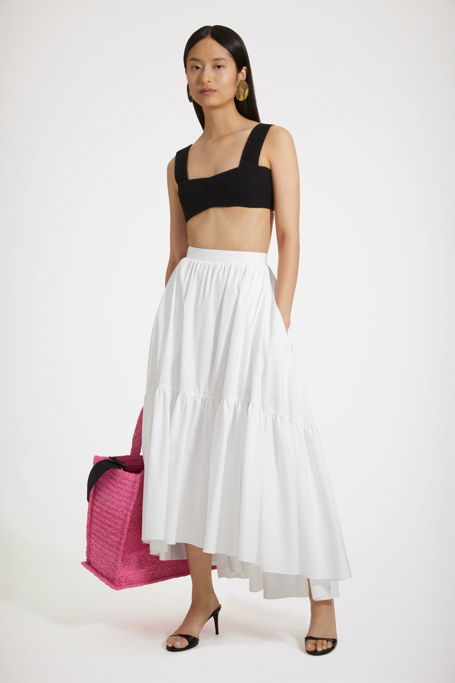 Patou SK0380017001W jupe maxi blanche coton bio