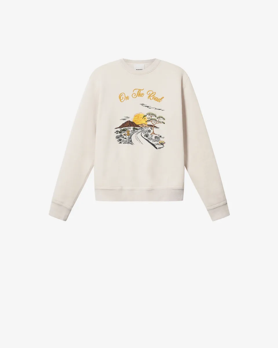 Isabel Marant Mikoy Sweatshirt molleton écru logo