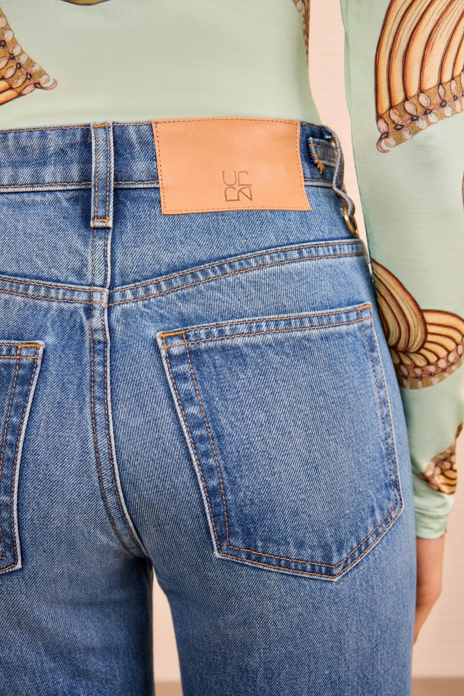Ulla Johnson Agatha Jean jean droit Danube 100% coton