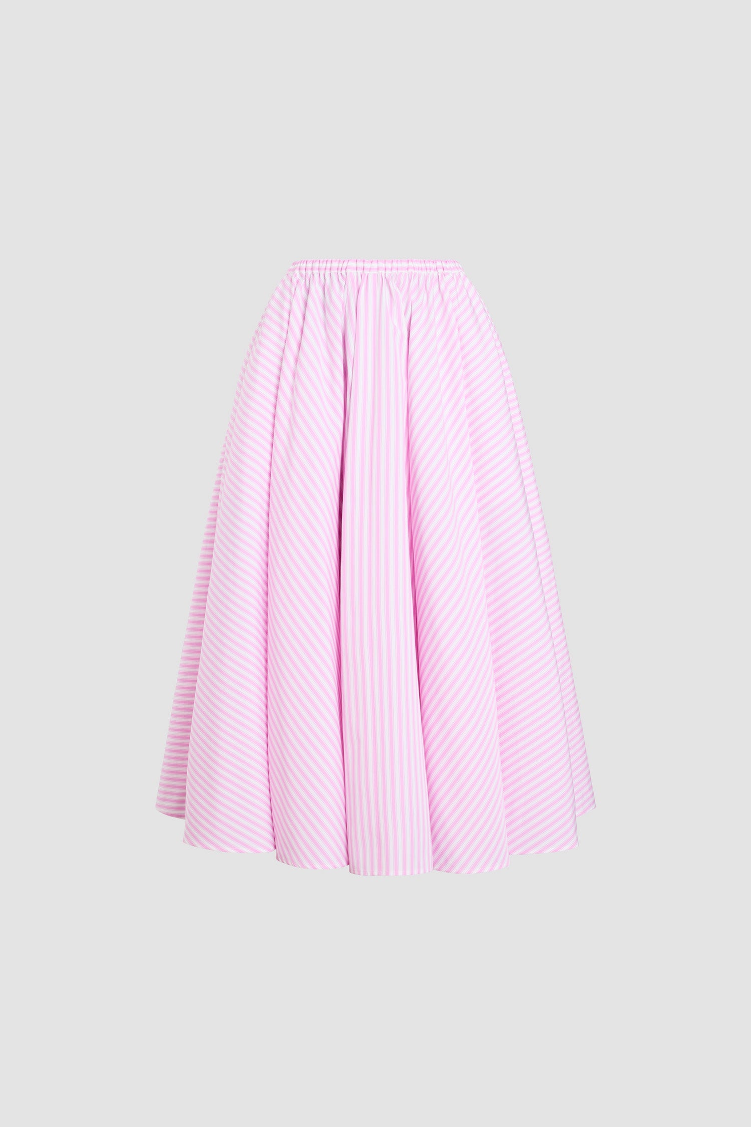 Patou SK111 jupe midi rayée faille recyclée rose Bougainvillea