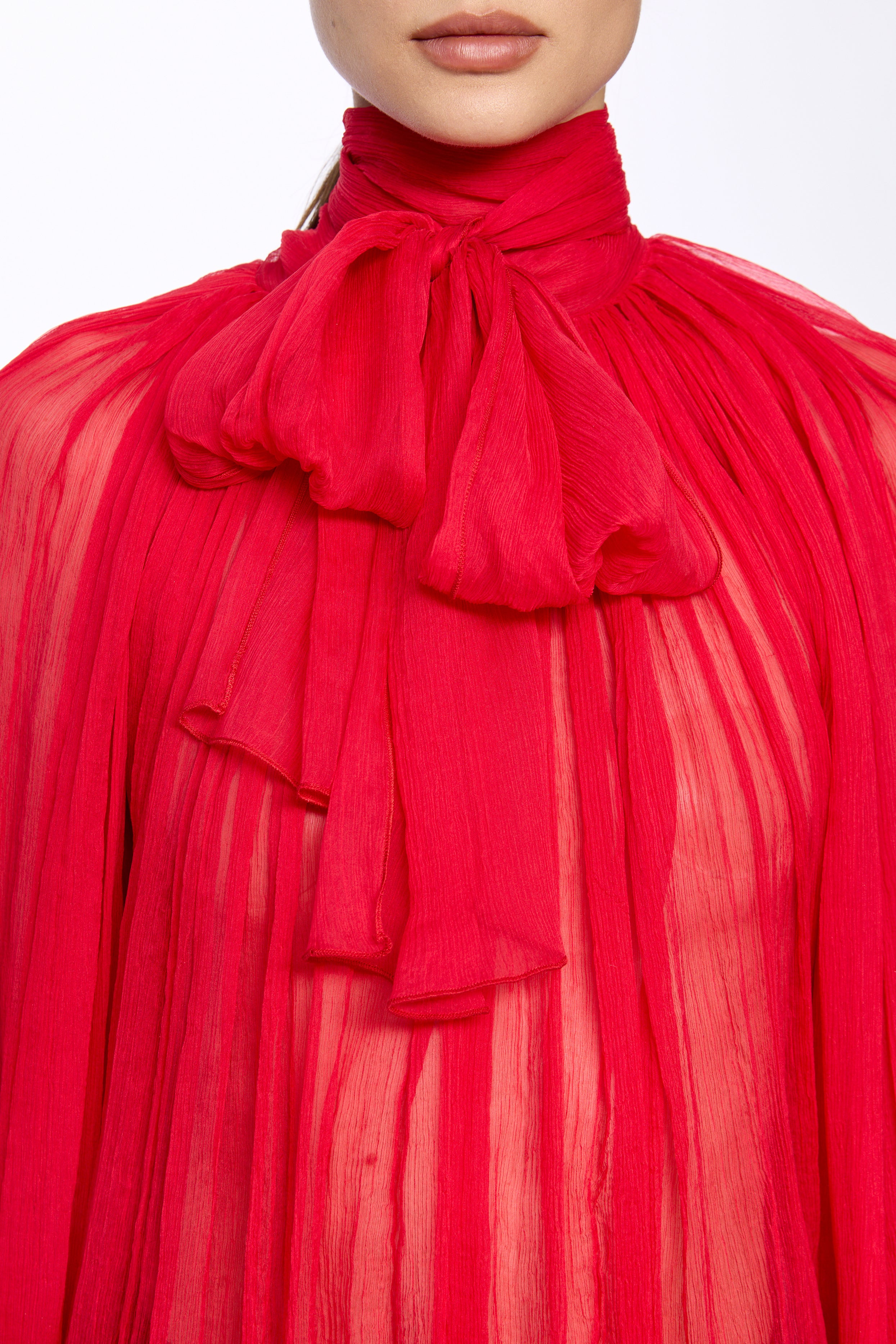 ATU Body Couture Red chemisier soie rouge taille S