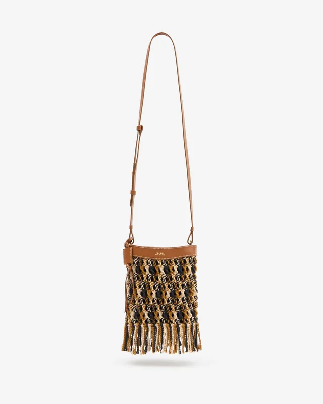 Isabel Marant Noli sac seau macramé cuir marron