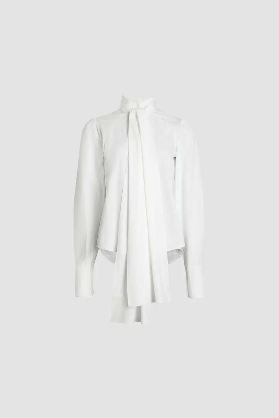 Patou H24BL0340017001W blouse blanche coton bio lavallière