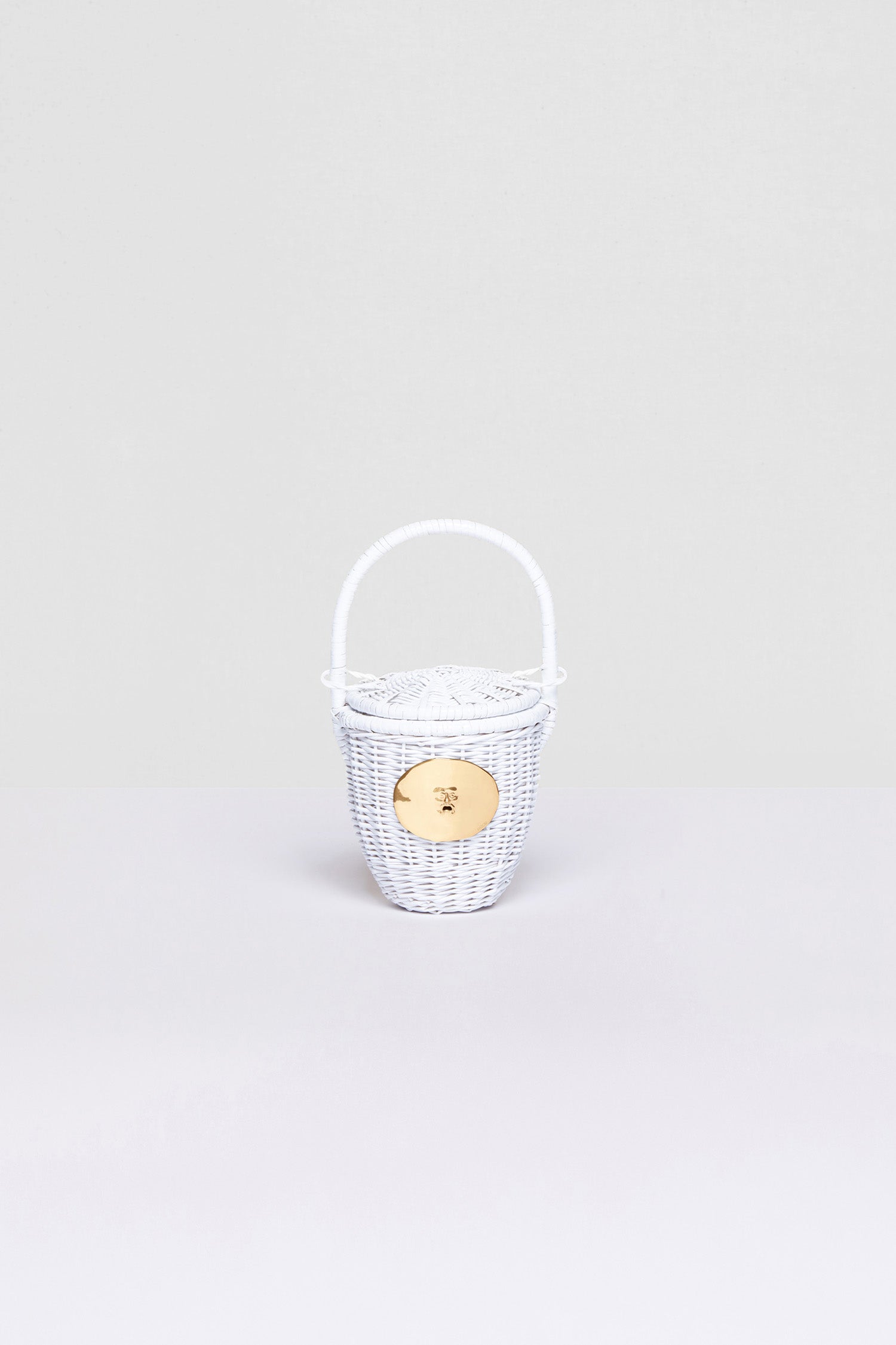 Patou AC003 sac seau osier blanc fait main