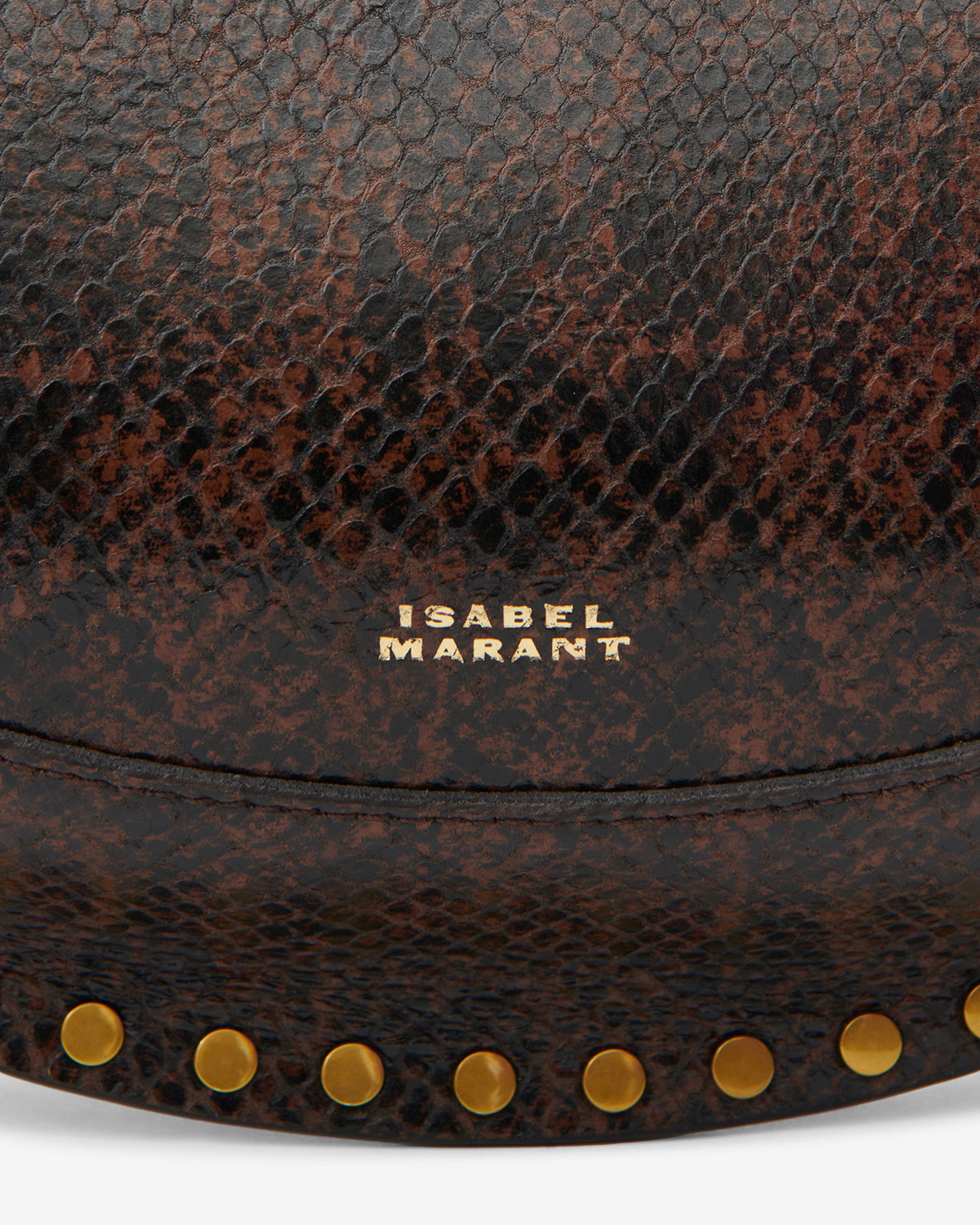 Isabel Marant Oskan Moon Sac Cuir Mocha Effet Python