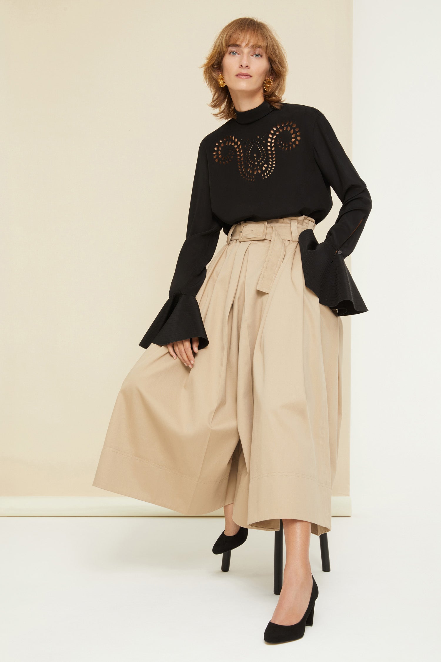 Patou P21SK0160074093S pantalon coton sable