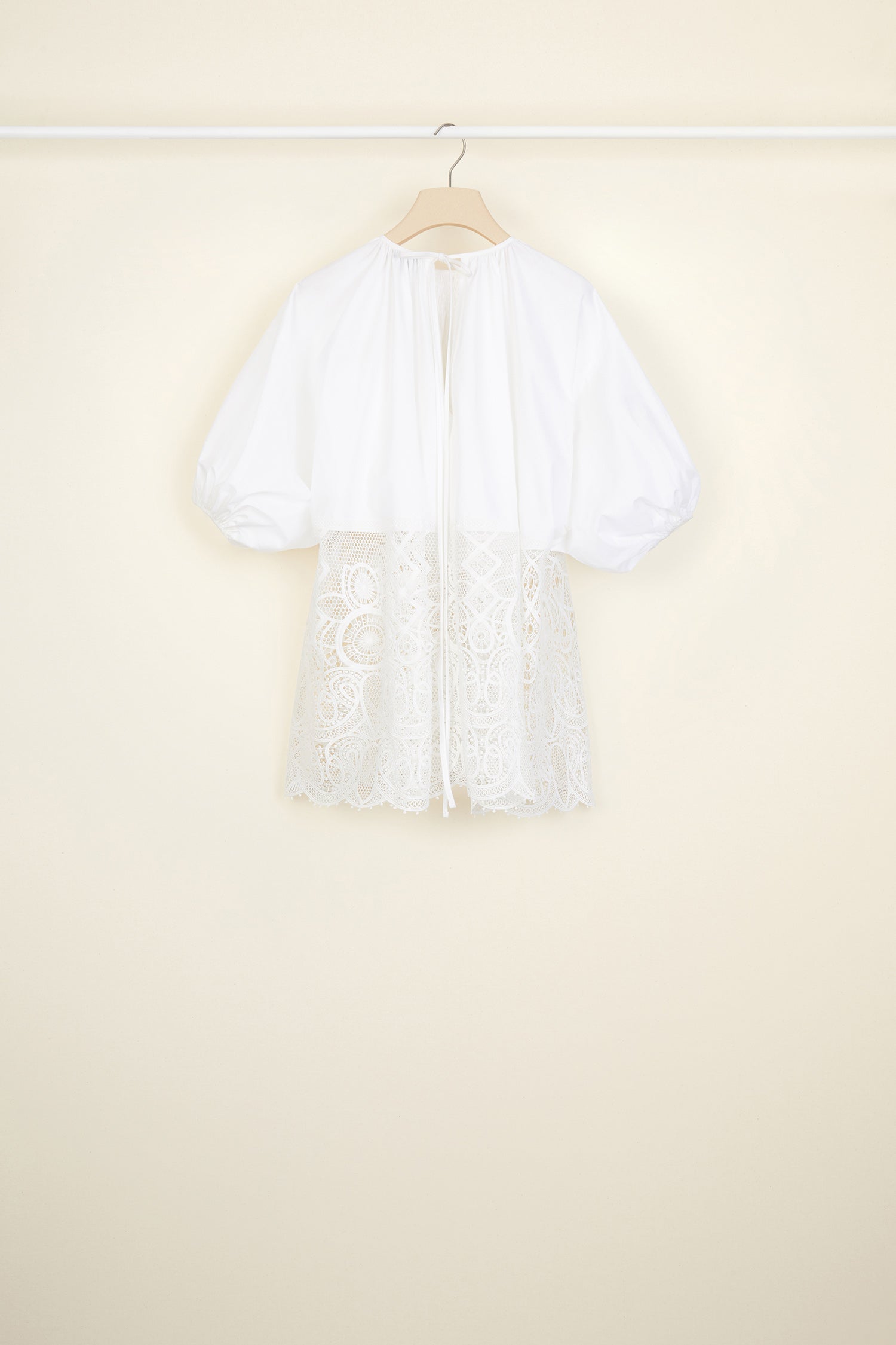 Patou TO002 top blanc coton guipure large 34-44