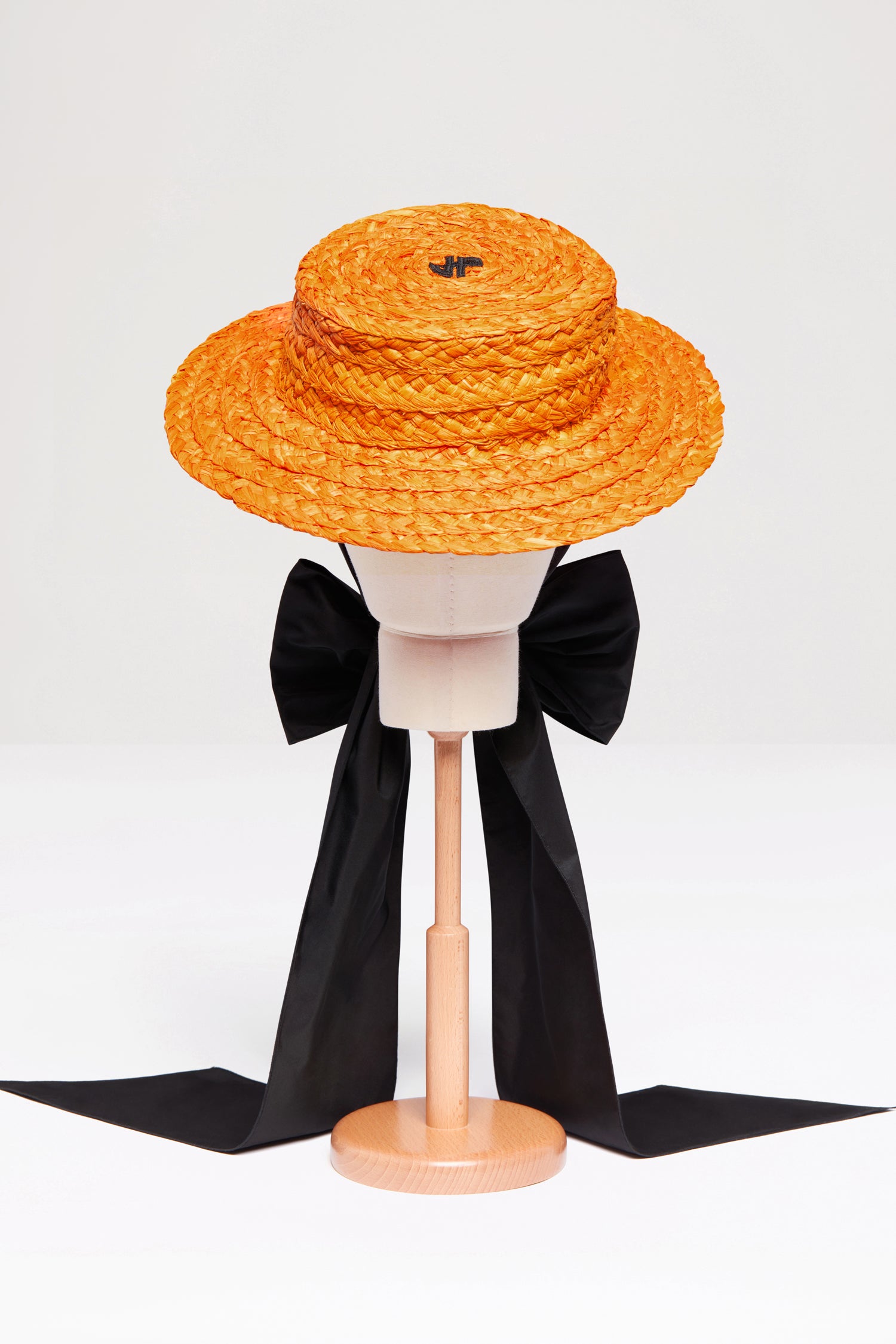 Patou P23AC042 canotier raphia Marigold orange