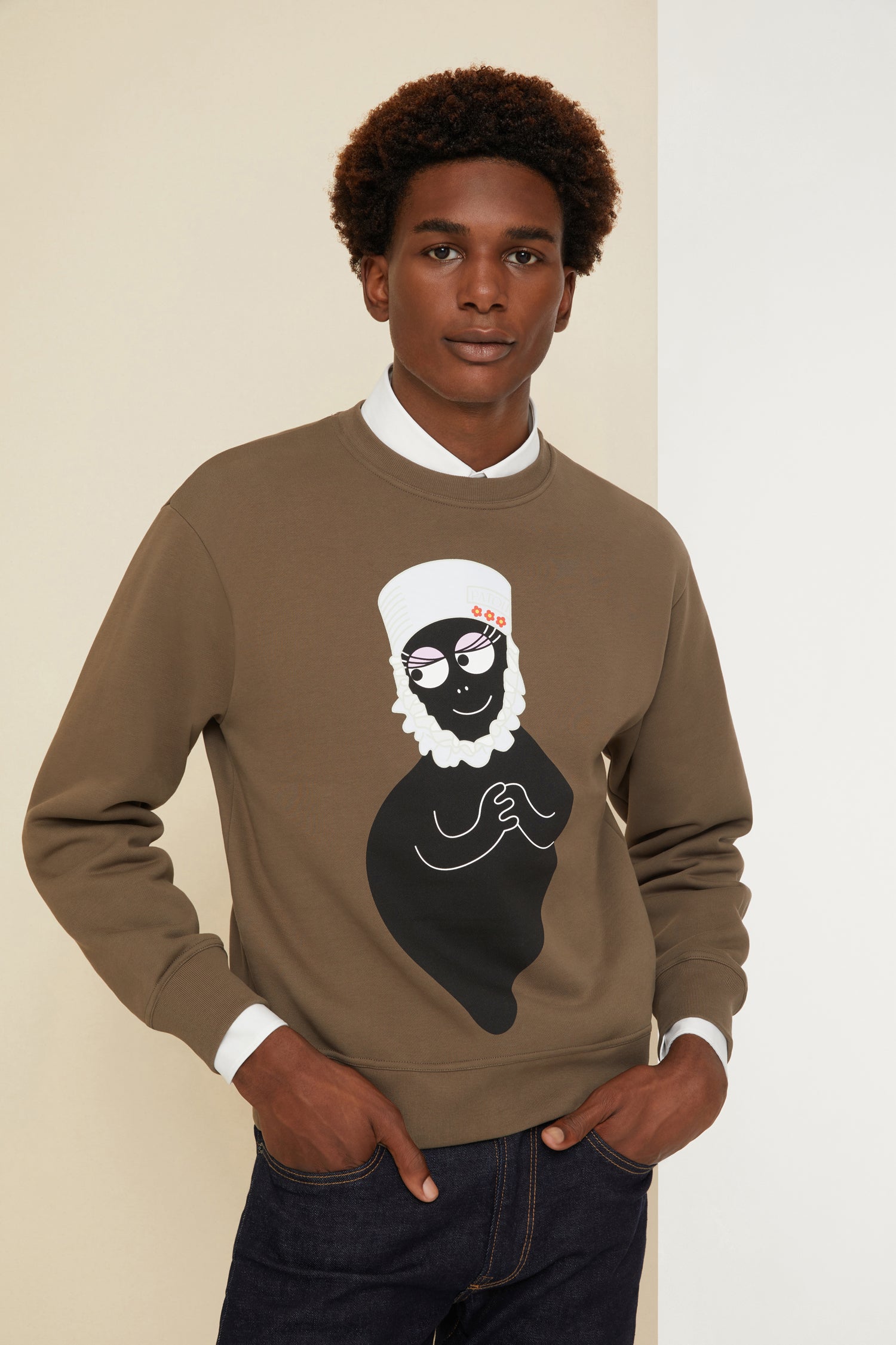 Patou JE047 sweat Barbamama bronze coton bio
