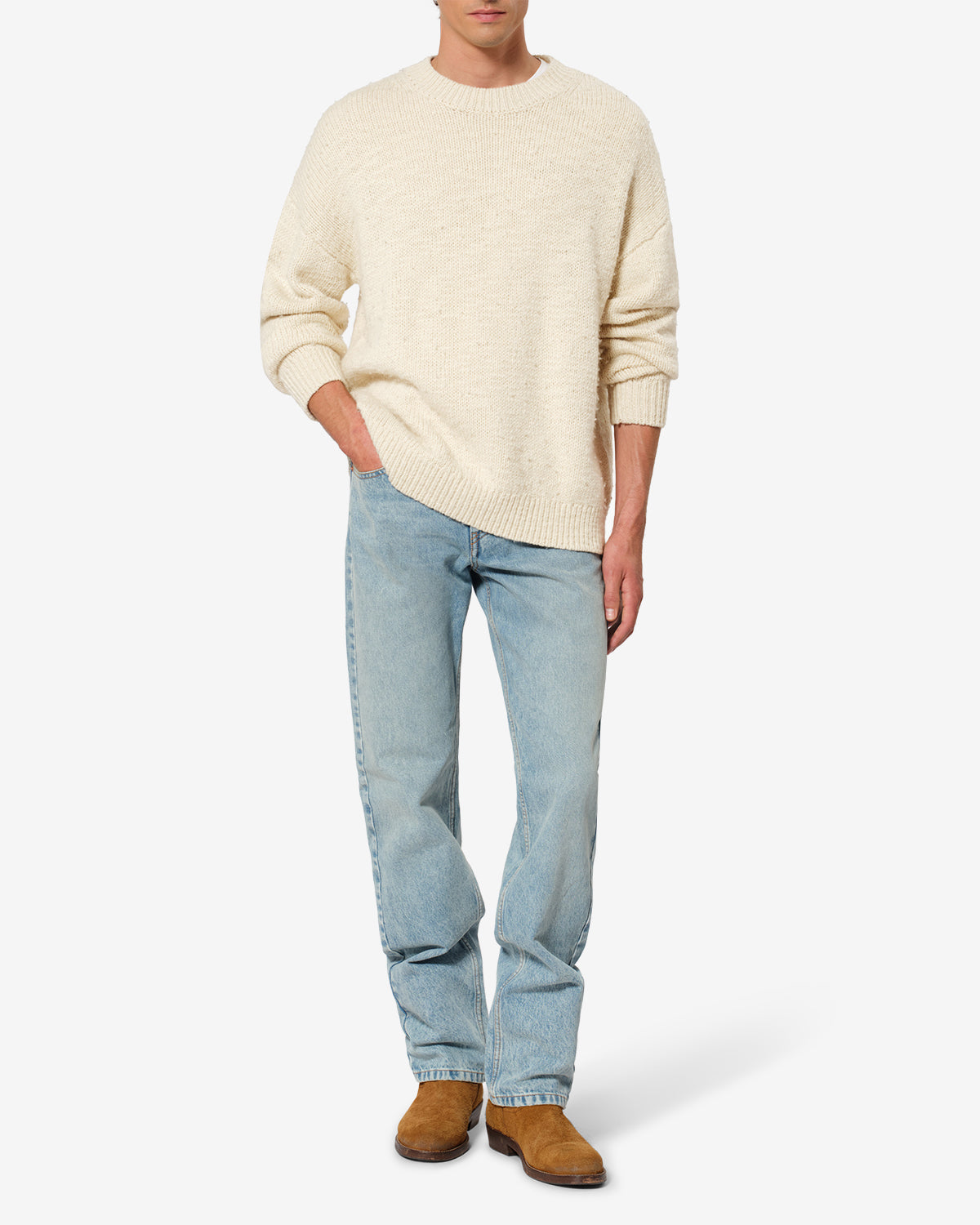 Isabel Marant Karl pull laine écru coupe large