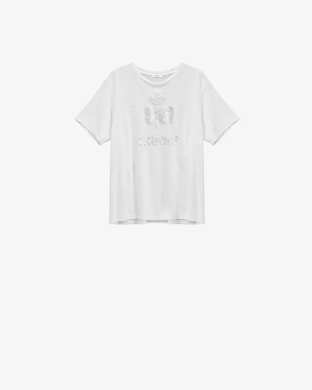 Isabel Marant Zewel t-shirt en lin blanc logo