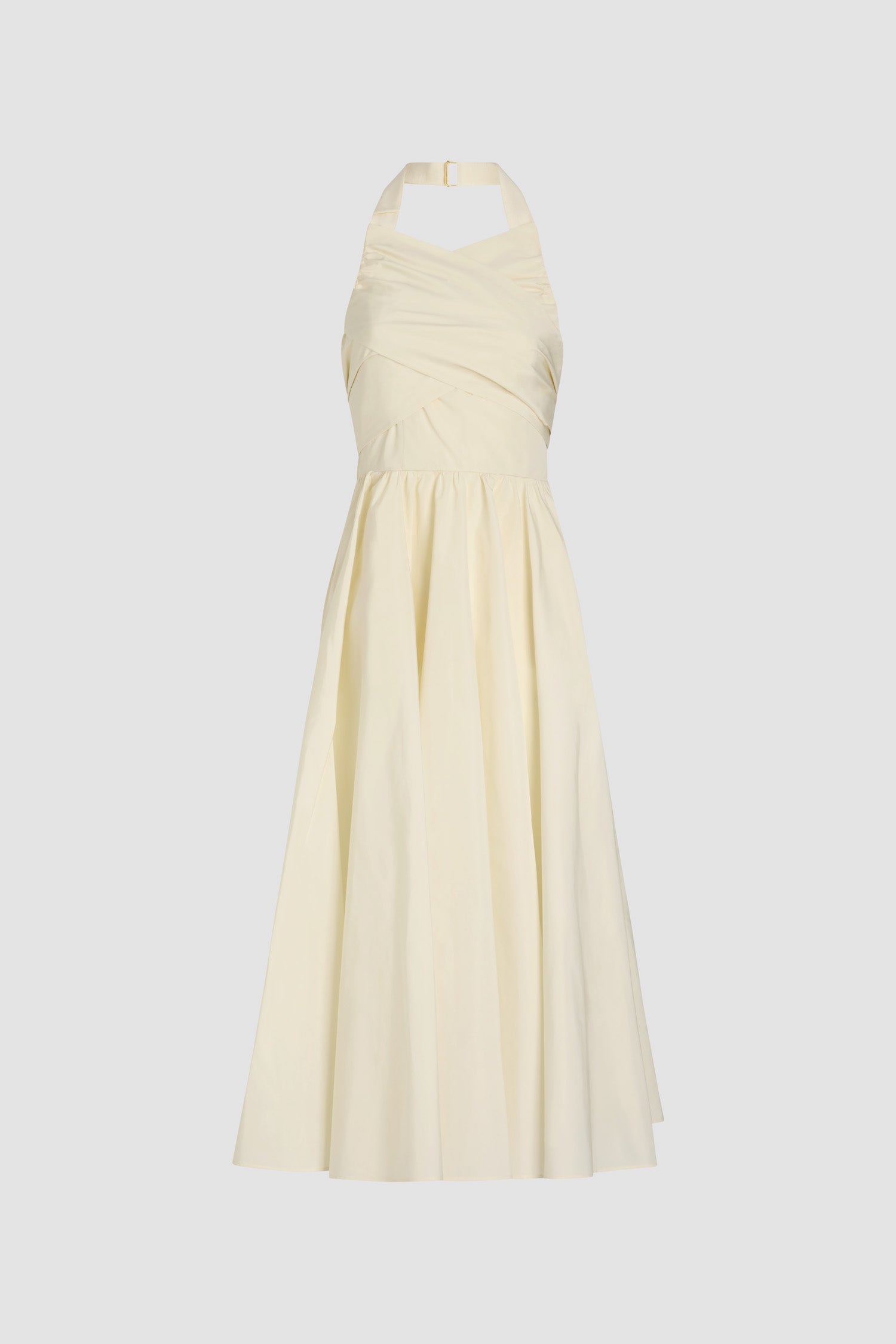 Patou robe longue P25DR1850011007W faille ivoire dos nu