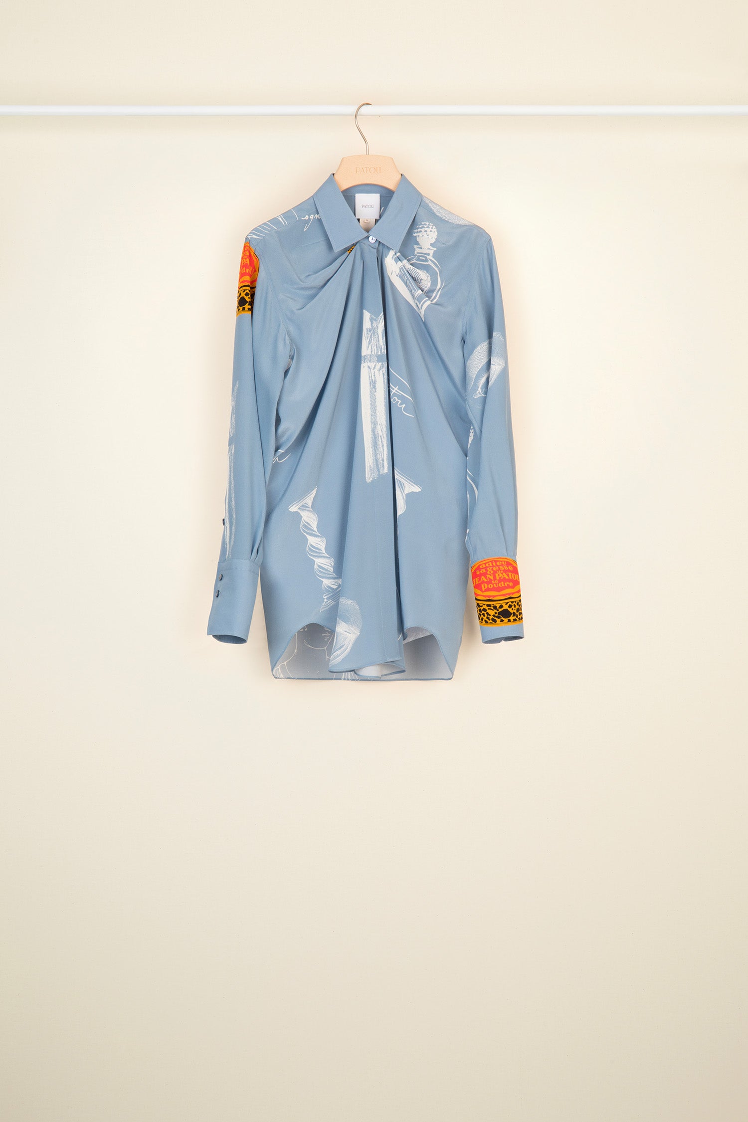 Patou BL003 chemisier soie imprimé Riddle Print