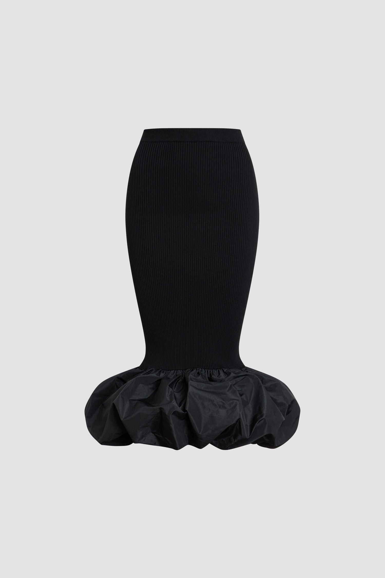 Patou jupe longue maille KN348 noire Black volants