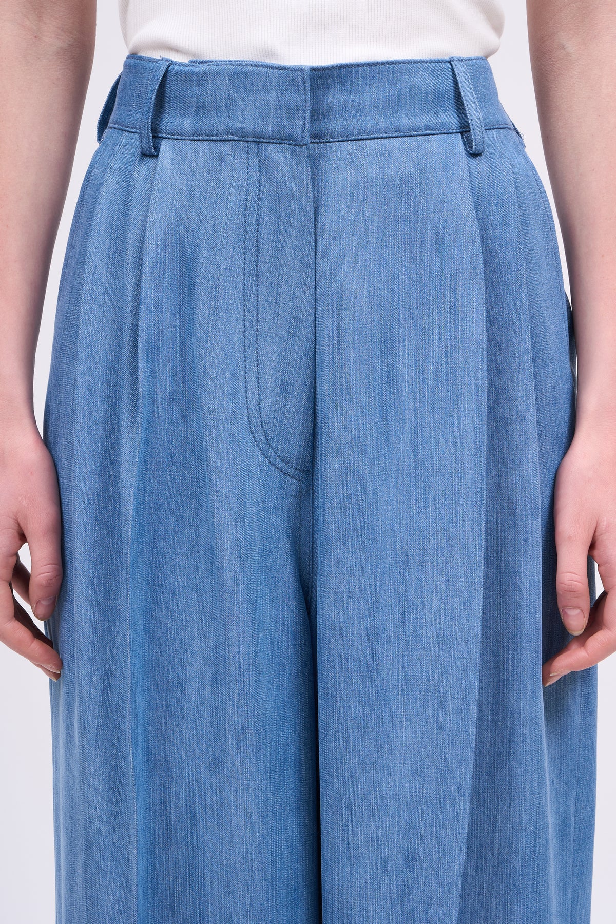 Paul & Joe Mirador pantalon tencel denim taille haute