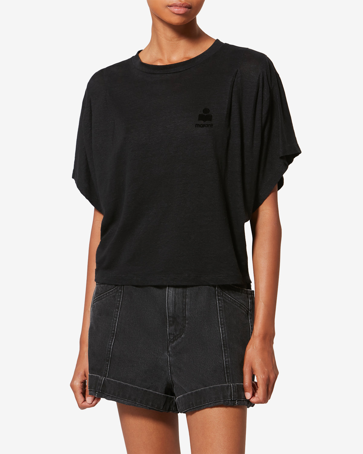 Isabel Marant Kyanzae t-shirt lin noir