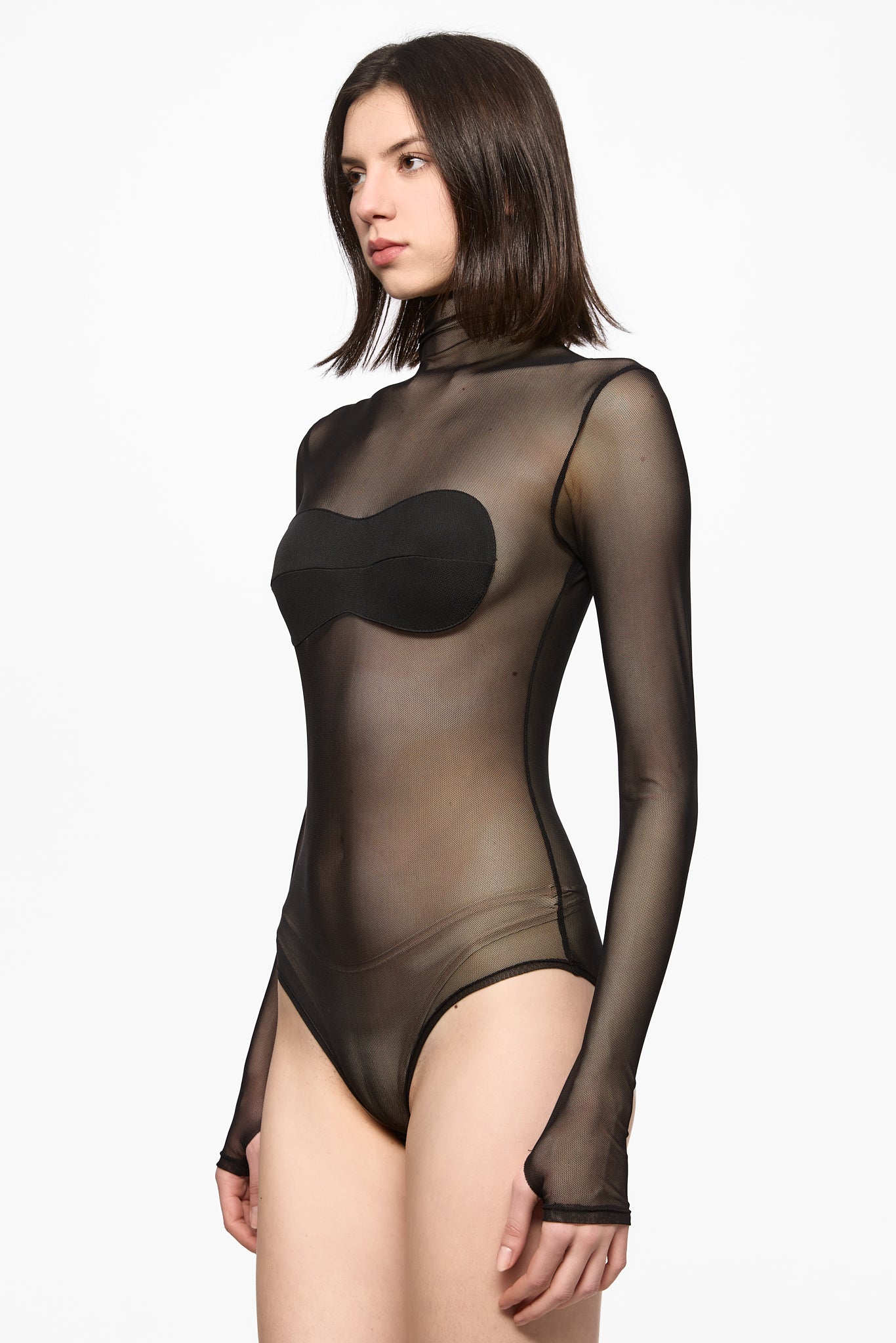 ATU Body Couture Mesh bodysuit body mesh col montant S